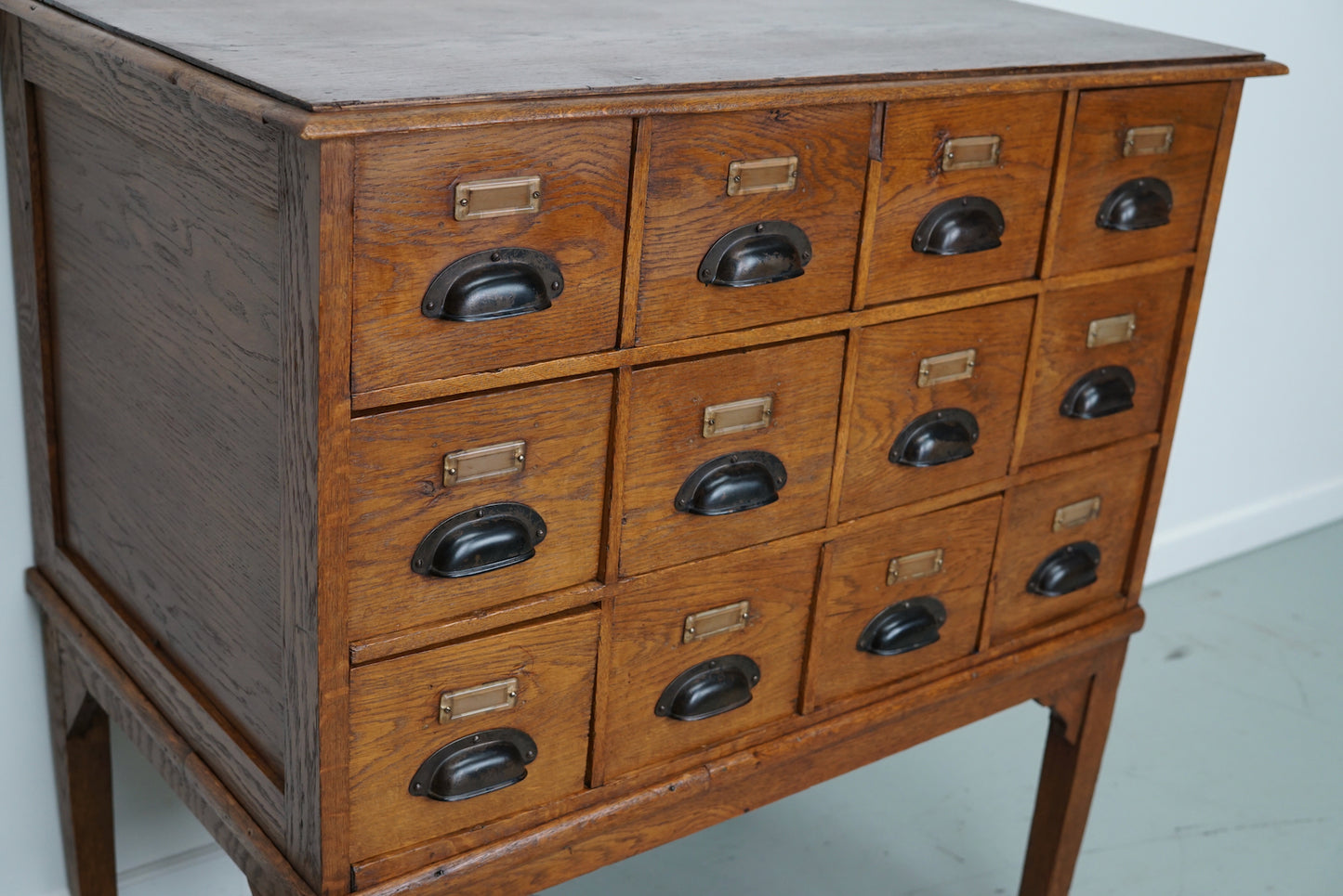 Dutch Oak Apothecary / Filing Cabinet, 1930s