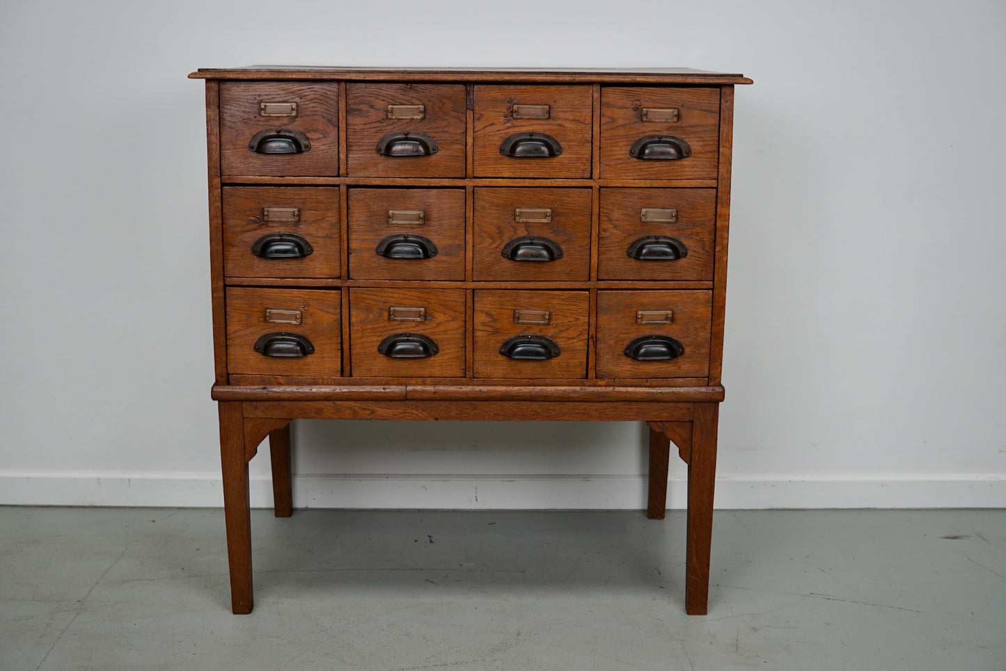 Dutch Oak Apothecary / Filing Cabinet, 1930s