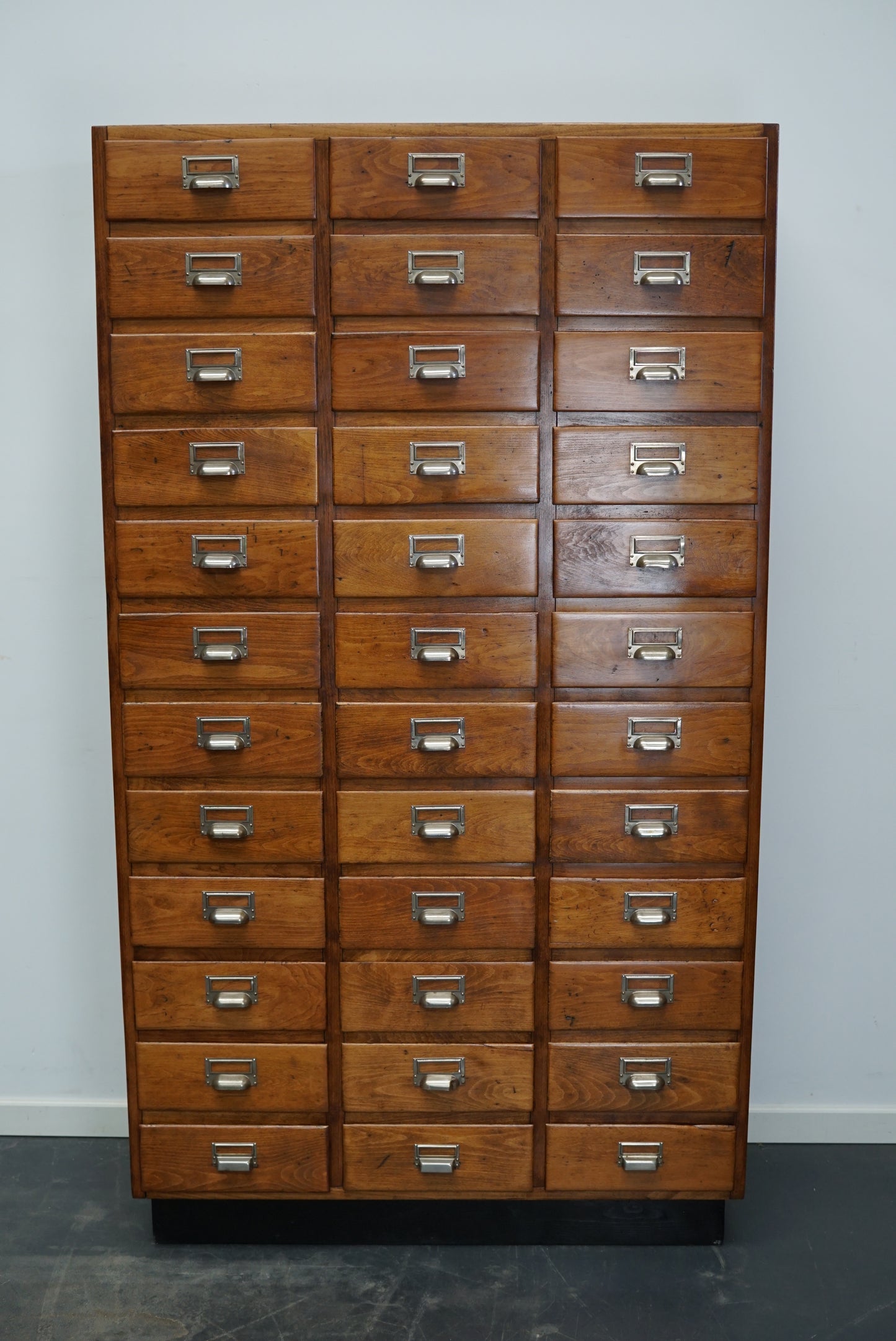Dutch Beech Apothecary / Filing Cabinet, 1950s