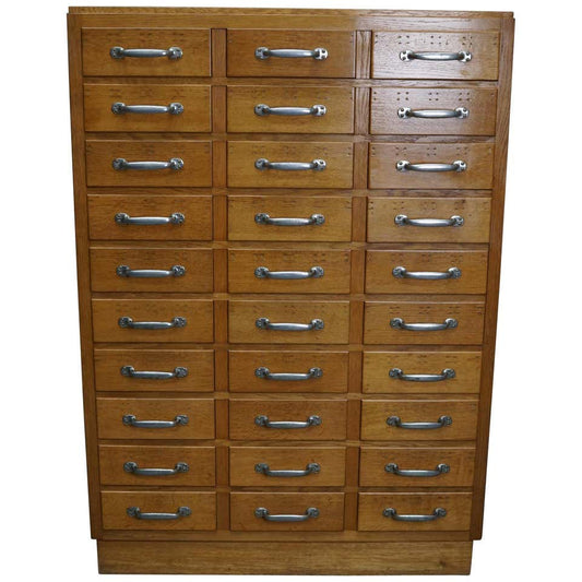 Vintage Dutch Oak Apothecary Cabinet, 1950s