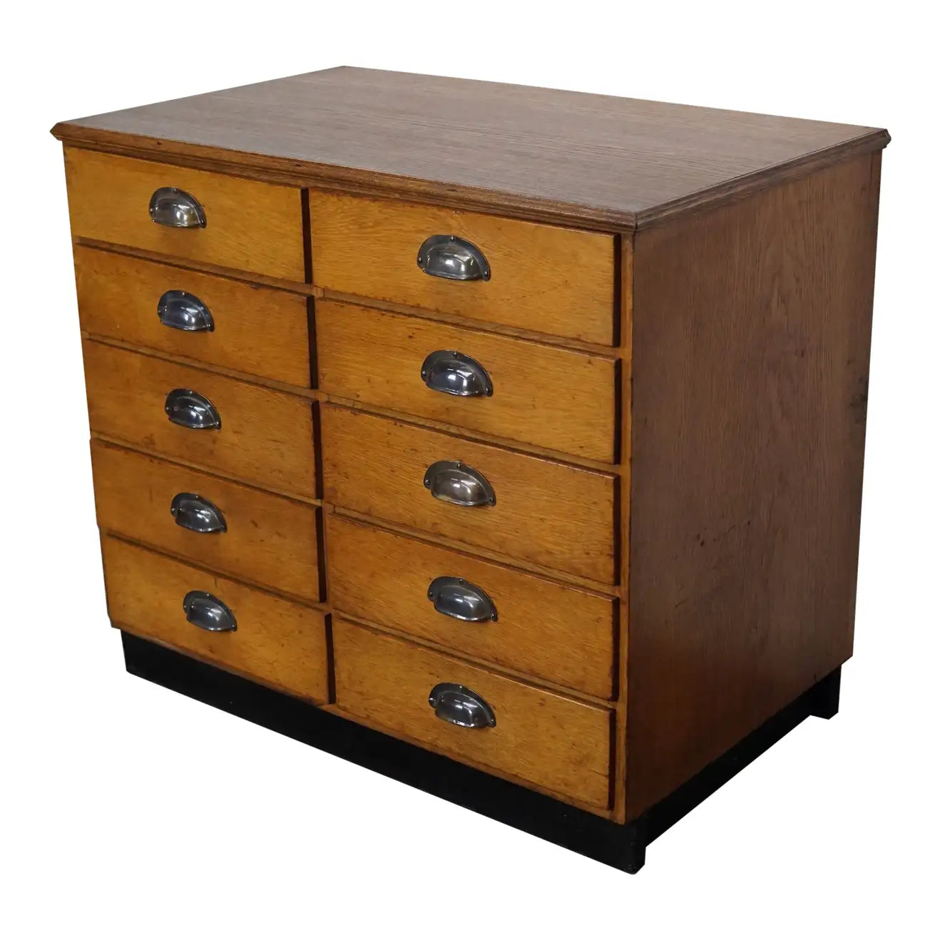 German Oak / Pine Apothecary Cabinet or Bank of Drawers, Mid 20th Century