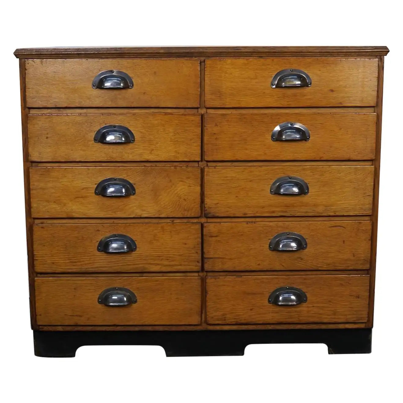 German Oak / Pine Apothecary Cabinet or Bank of Drawers, Mid-20th Century