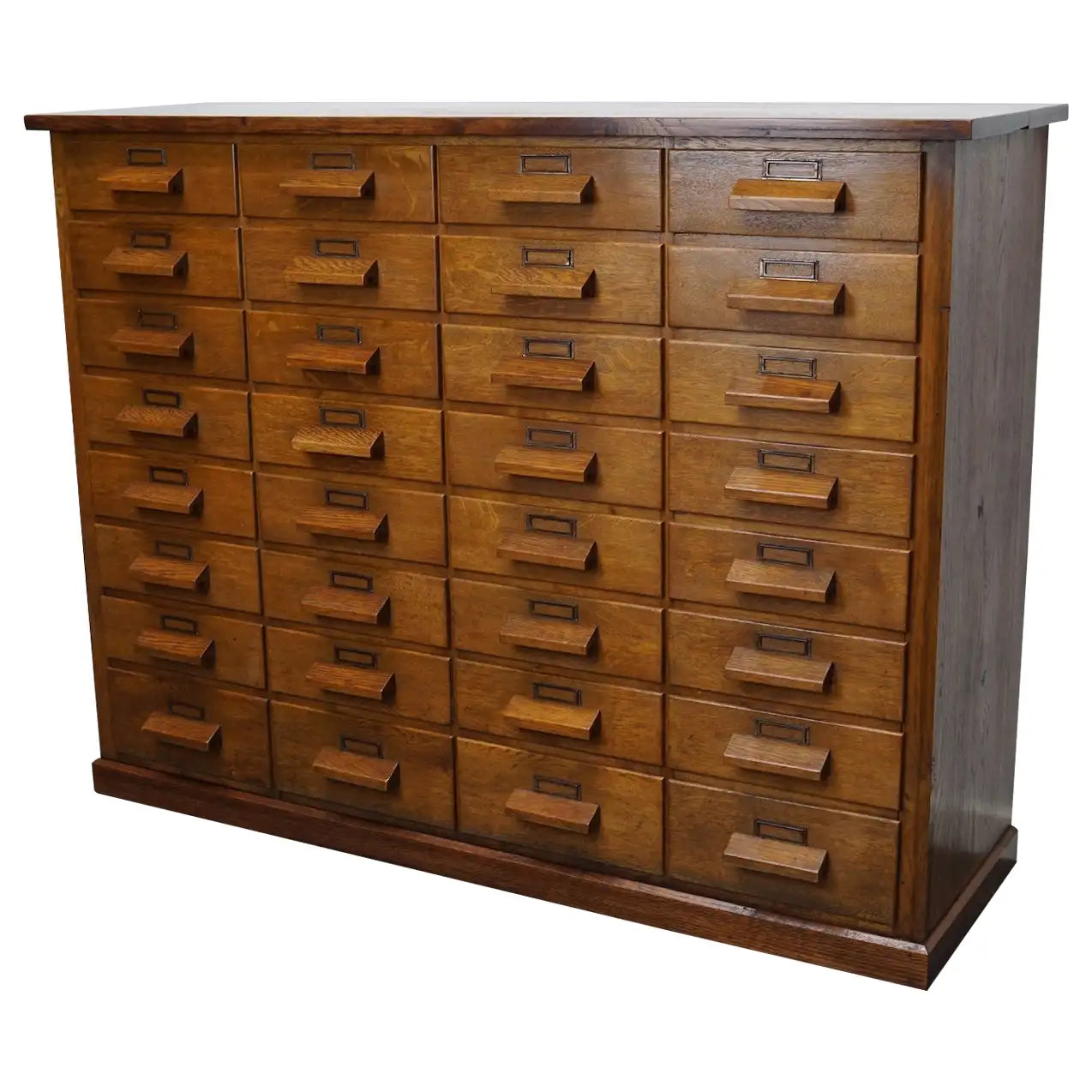 German Oak Apothecary Cabinet or Bank of Drawers, Mid-20th Century