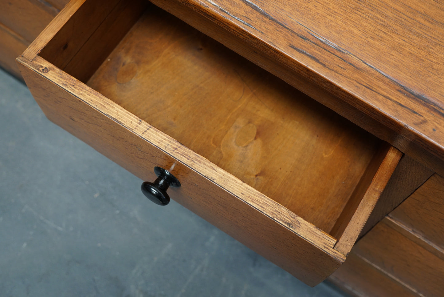 German Oak Industrial Apothecary Cabinet, Mid-20th Century
