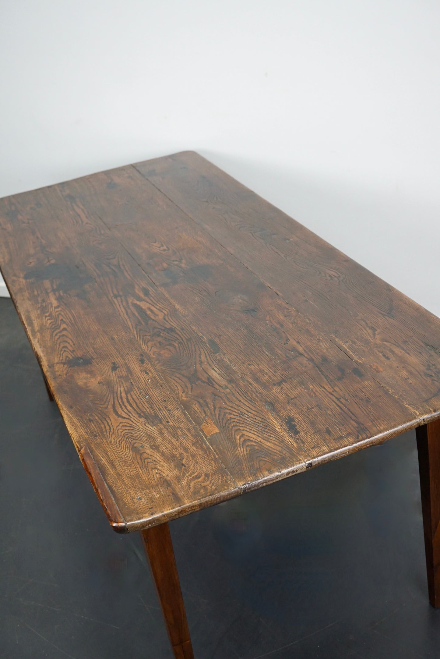 Antique Oak French Farmhouse Dining Table, 19th Century