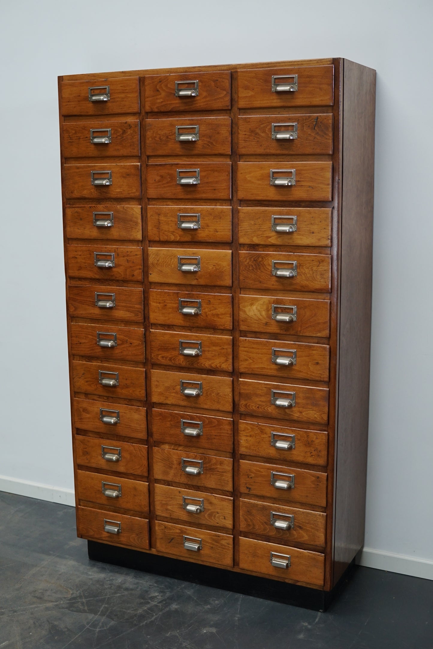 Dutch Beech Apothecary / Filing Cabinet, 1950s