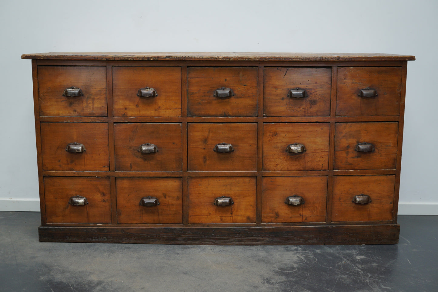 French Pine Apothecary Workshop Cabinet / Sideboard, circa 1950s