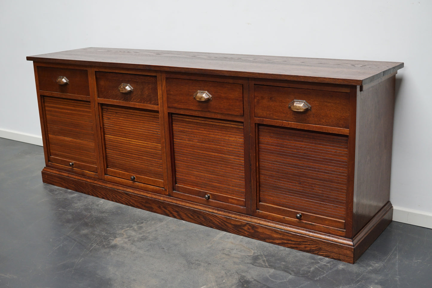 Dutch Oak Sideboard Filing Cabinet, 1930s