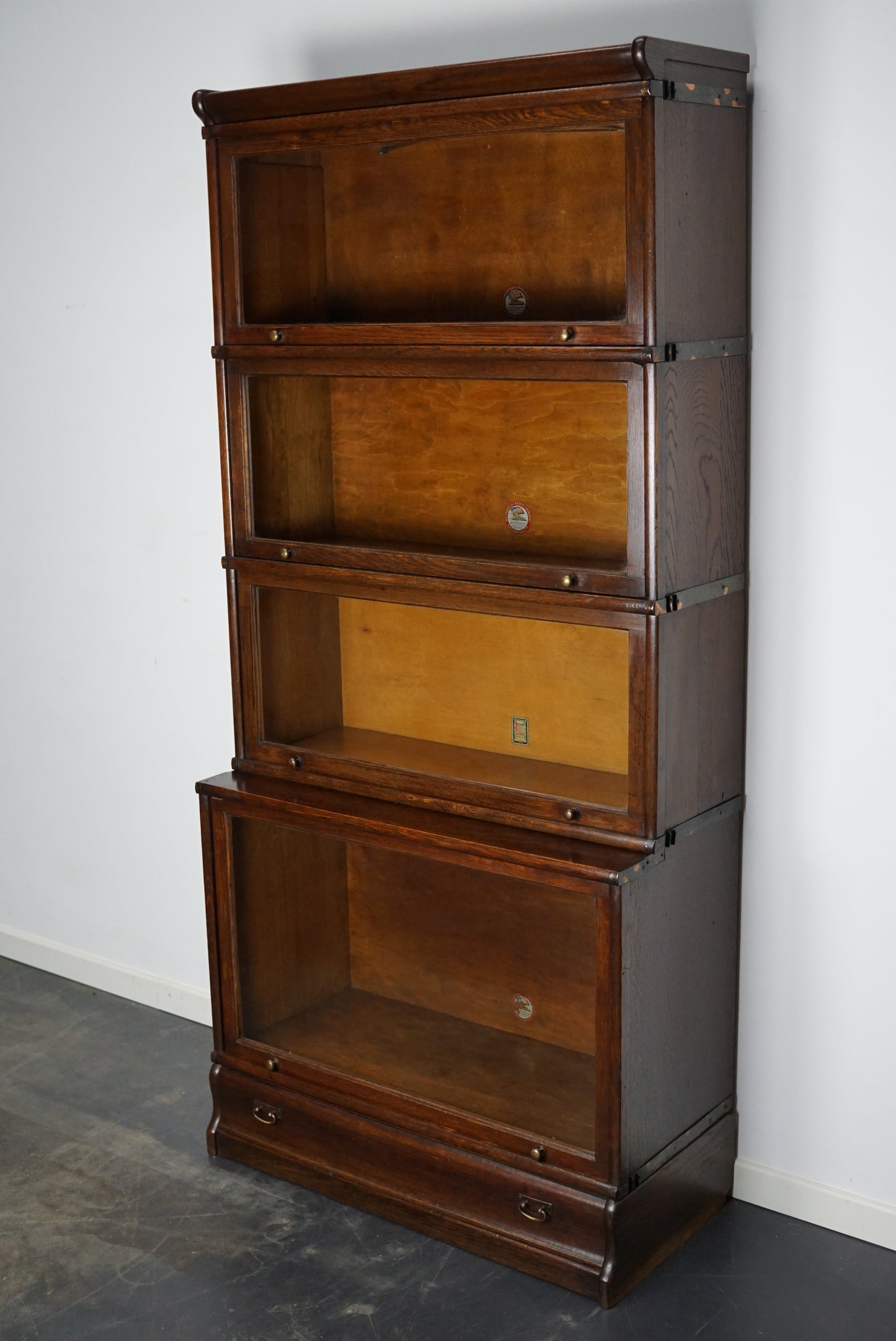 Antique Oak Stacking Bookcase by Union Zeiss / Globe Wernicke, ca 1900