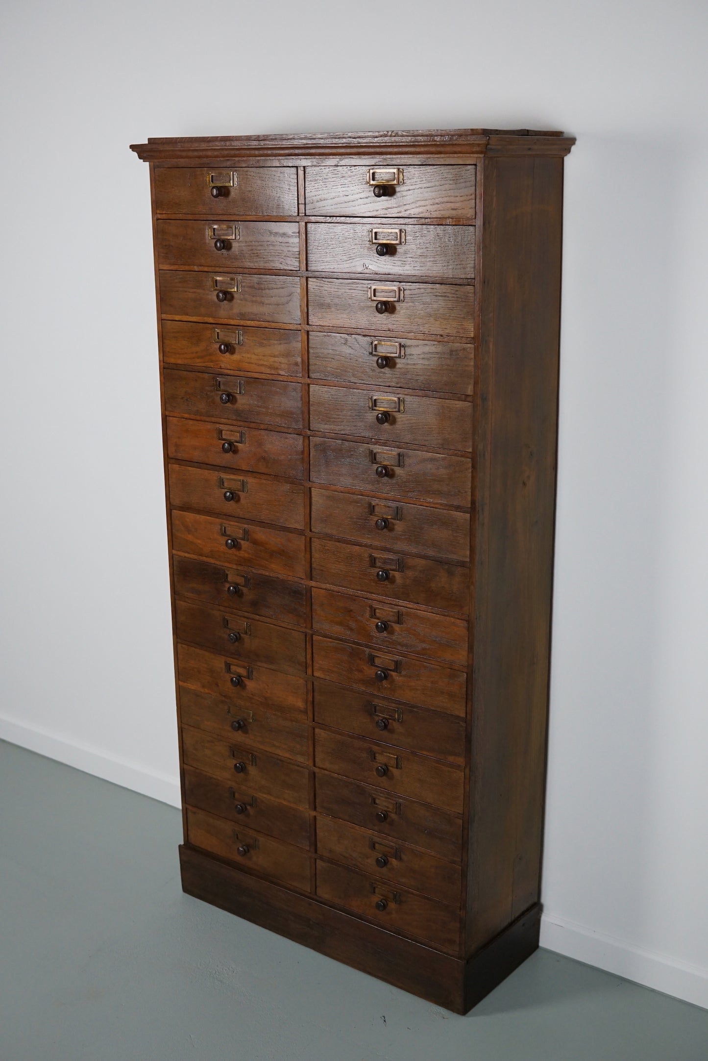 French Oak and Pine Jewelers / Watchmakers Cabinet, Early 20th Century
