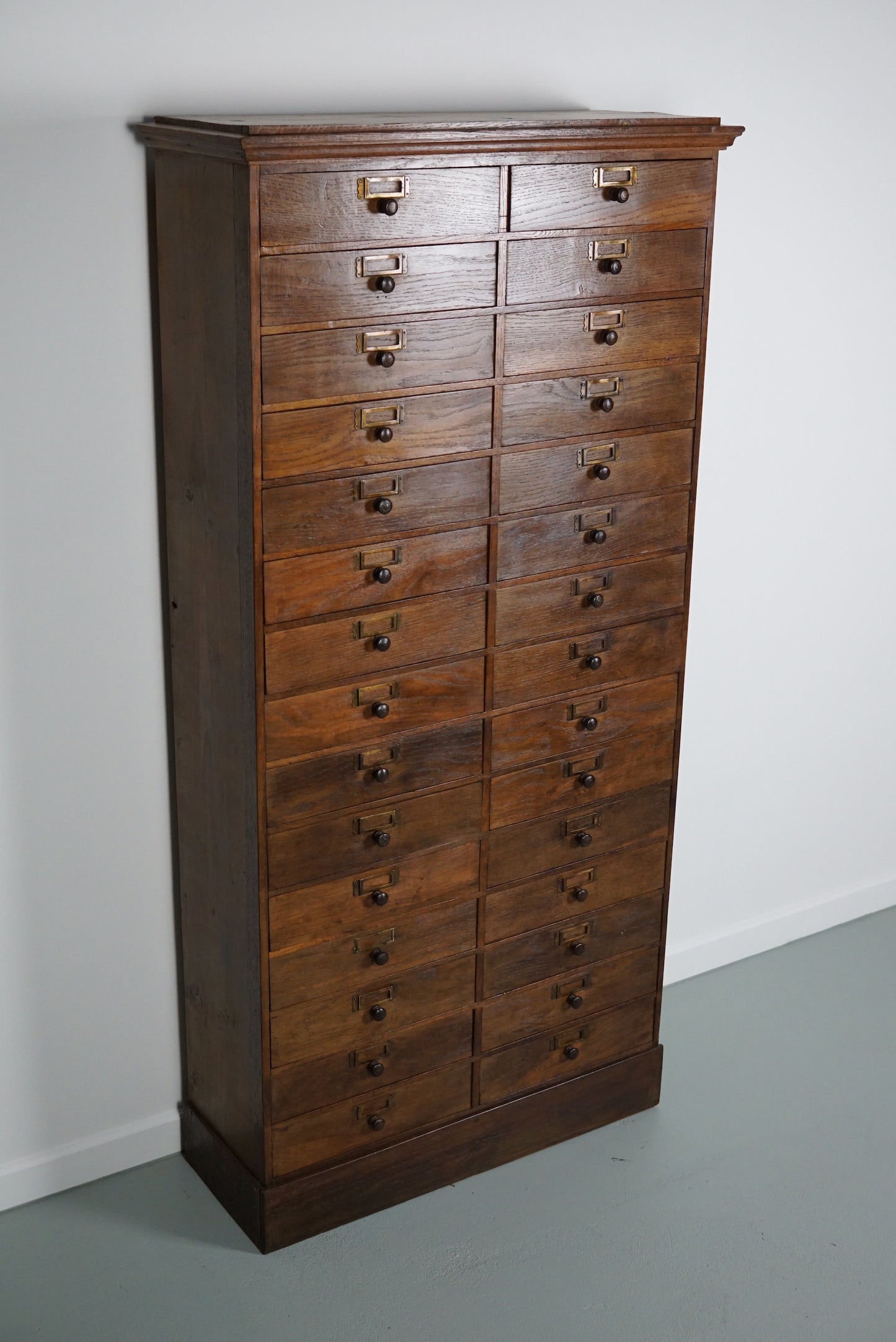 French Oak and Pine Jewelers / Watchmakers Cabinet, Early 20th Century