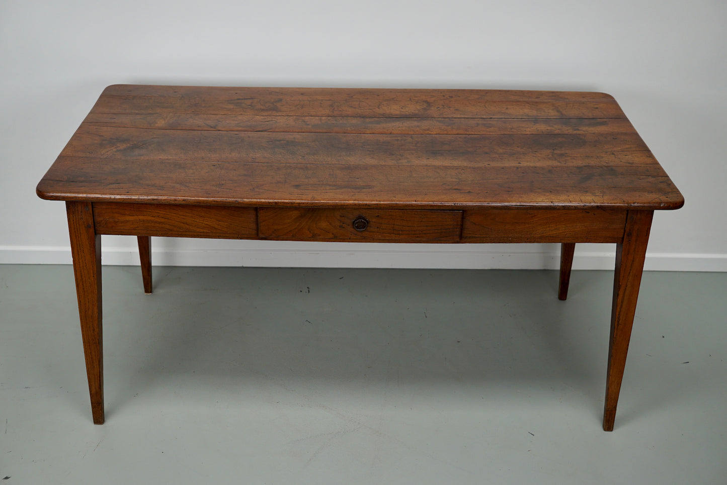 Antique 19th Century French Rustic Farmhouse Dining Table Chestnut
